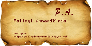 Pallagi Annamária névjegykártya